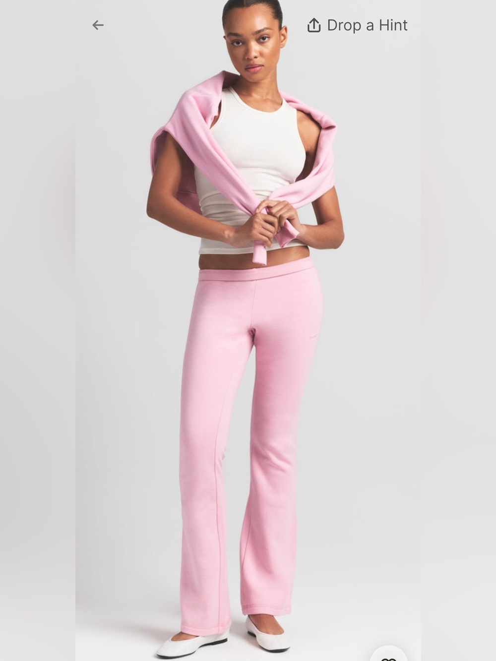 SKIMS NWT Cotton Fleece Slim Pant - Halite